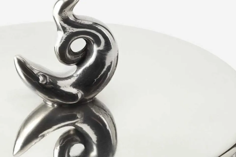 Dekorationsdetaljer|Tenndekorationer*Nils Fougstedt Ask Fisk