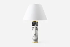 Bordslampor*Fornasetti Bordslampa Viso, Svart Vit