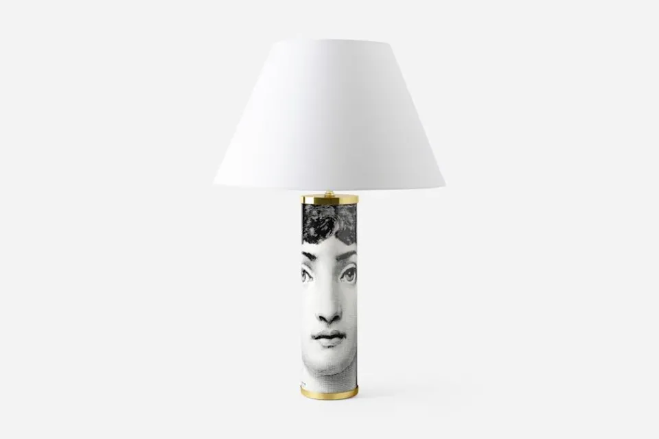 Bordslampor*Fornasetti Bordslampa Viso, Svart Vit