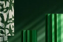 Bordslampor*Folkform Bordslampa Pleated For Frank Aristidia, Grön