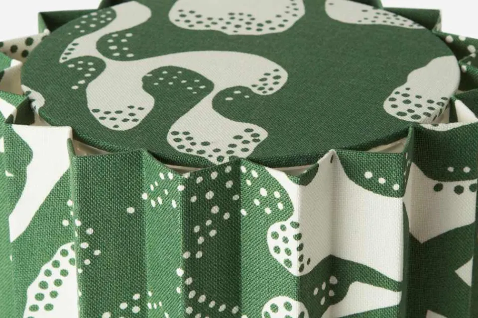 Bordslampor*Folkform Bordslampa Pleated For Frank Aristidia, Grön