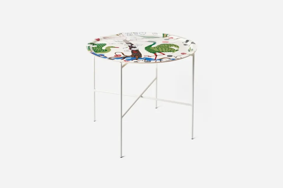 Brickor|Soffbord & Sidobord*Svenskt Tenn Brickstativ Stål Vit