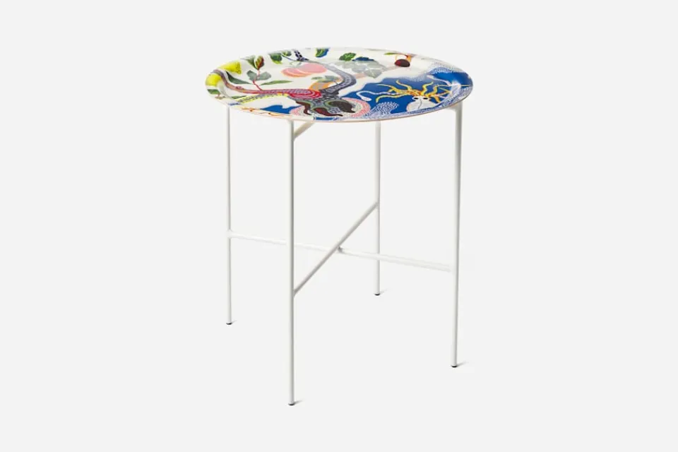 Brickor|Soffbord & Sidobord*Svenskt Tenn Brickstativ Stål Vit