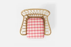 Dynor*Josef Frank Dyna Fåtölj 311 Gripsholmsruta, Rosa