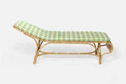 Dynor*Svenskt Tenn Dyna Liggstol P6 Gripsholmsruta, Grön