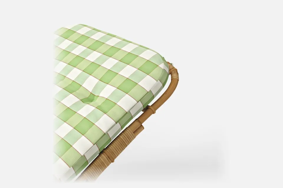 Dynor*Svenskt Tenn Dyna Liggstol P6 Gripsholmsruta, Grön