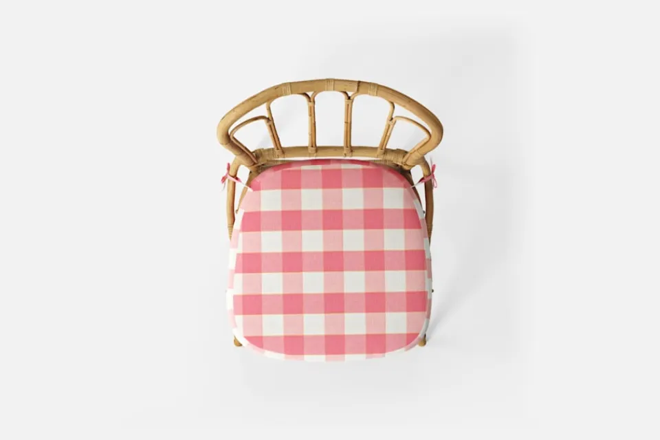 Dynor*Svenskt Tenn Dyna Stol 1184 Gripsholmsruta, Rosa