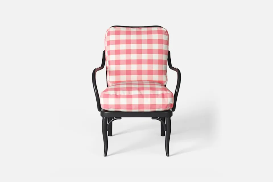 Dynor*Josef Frank/Svenskt Tenn Dynor Karmstol P4 Gripsholmsruta, Rosa