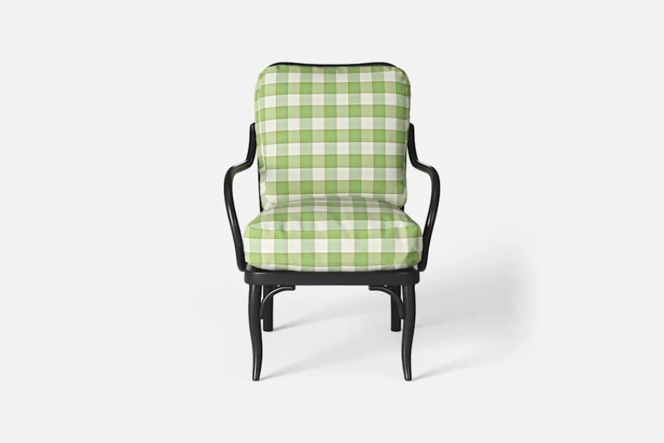 Dynor*Josef Frank/Svenskt Tenn Dynor Karmstol P4 Gripsholmsruta, Grön