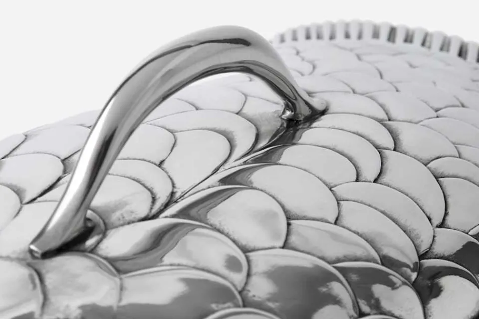 Dukningsdetaljer I Tenn|Tenndekorationer*Björn Trägårdh Fiskfat