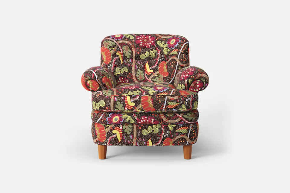 Fåtöljer*Josef Frank Fåtölj 568 Mirakel, Mörkbrun