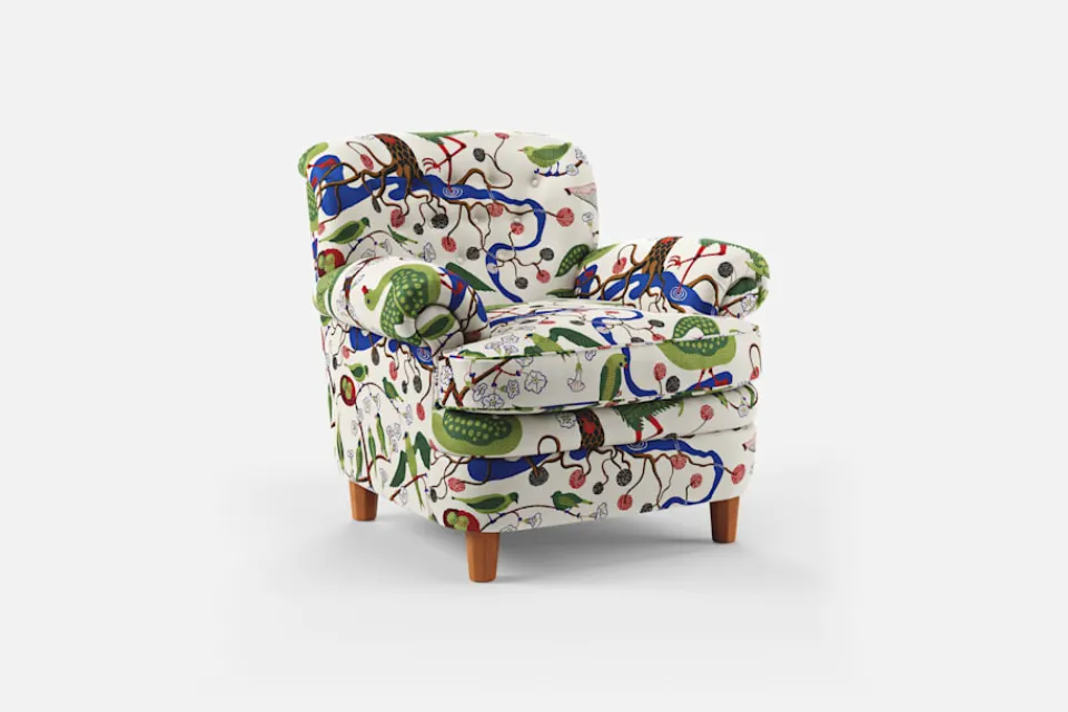 Fåtöljer*Josef Frank Fåtölj 568 Gröna Fåglar, Multi