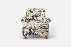 Fåtöljer*Josef Frank Fåtölj 336 Gröna Fåglar, Multi