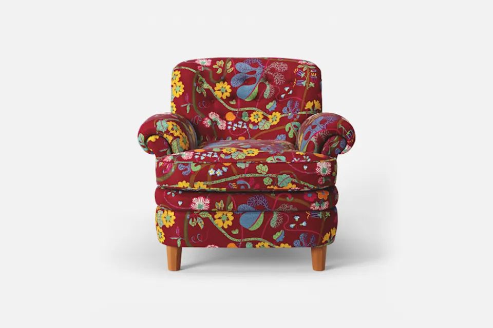 Fåtöljer*Josef Frank Fåtölj 568 Baranquilla, Vinröd