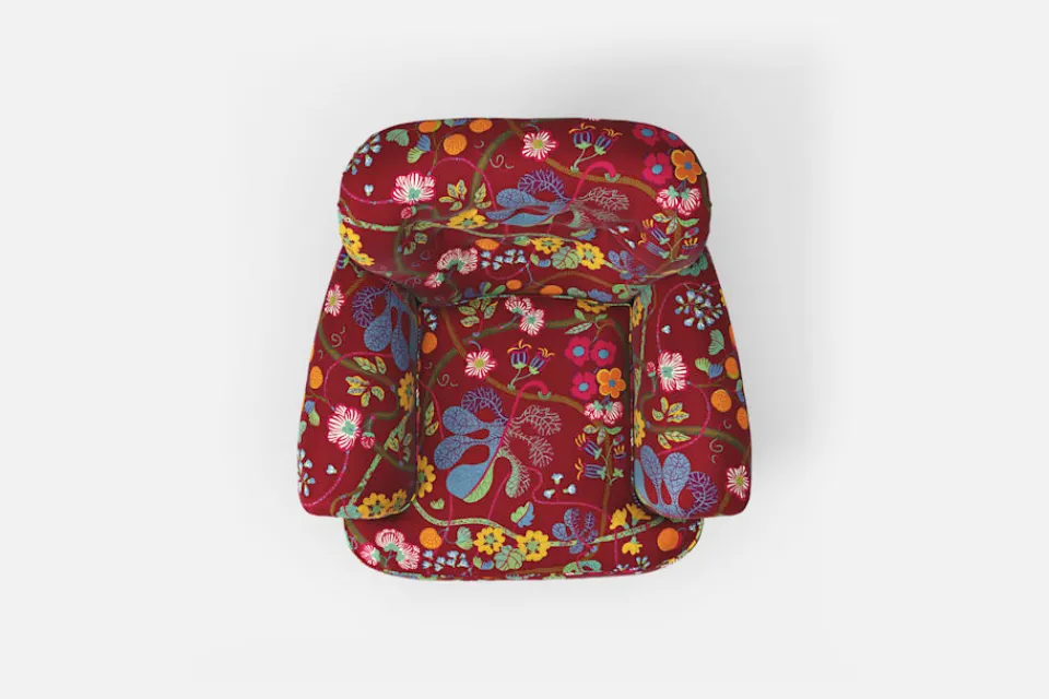 Fåtöljer*Josef Frank Fåtölj 568 Baranquilla, Vinröd