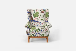 Fåtöljer*Ragnar Helsén Fåtölj 3543 Oxford Gröna Fåglar, Multi