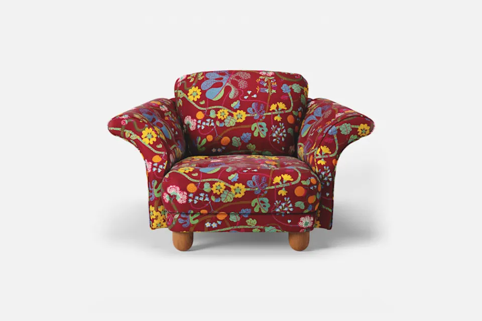 Fåtöljer*Josef Frank Fåtölj Liljevalchs Baranquilla, Vinröd