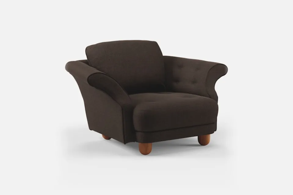 Fåtöljer*Josef Frank Fåtölj Liljevalchs Möbellin, Mörkbrun