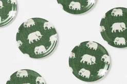 Underlägg & Tabletter*Estrid Ericson/Svenskt Tenn Glasunderlägg Elefant Grön