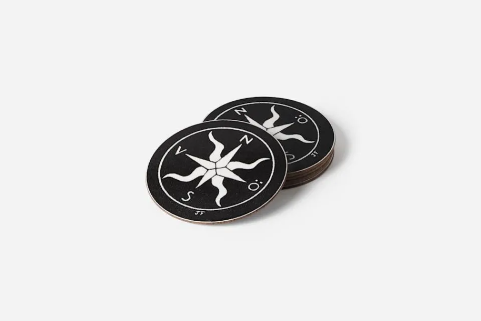 Underlägg & Tabletter*Josef Frank/Svenskt Tenn Glasunderlägg Kompass