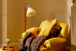 Golvlampor*Josef Frank Golvlampa 1838 Förnicklad Mässing, Konjak