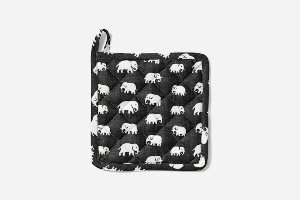 Kök & Dukningstextil*Svenskt Tenn Grytlapp Elefant Svart