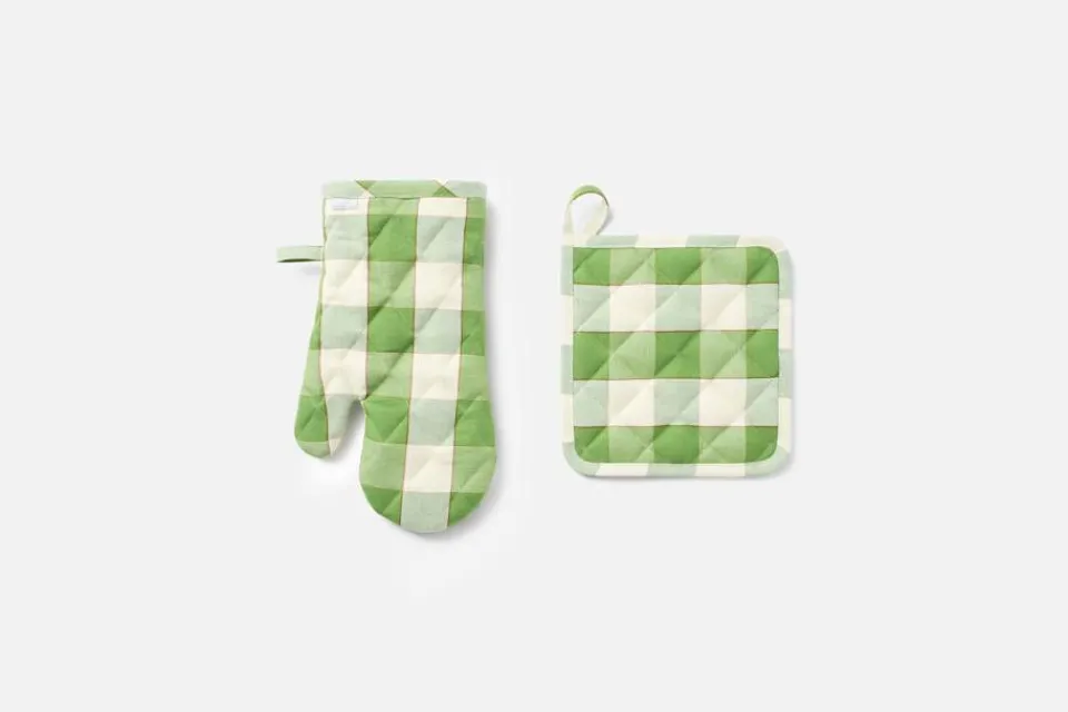 Kök & Dukningstextil*Svenskt Tenn / Estrid Ericson Margit Thorén Grytvante Gripsholmsruta Grön