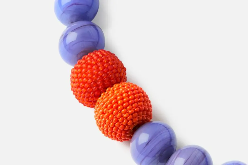 Smycken*Monica Neßeler Halsband Murano Lila