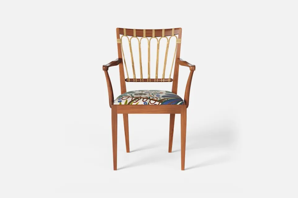 Karmstolar*Josef Frank Karmstol 1165 Mahogny Rotting, Aralia, Multi