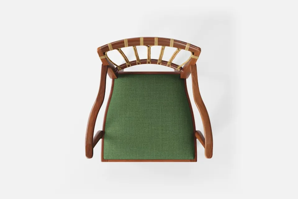 Karmstolar*Josef Frank Karmstol 1165 Mahogny Rotting, Möbellin, Grön
