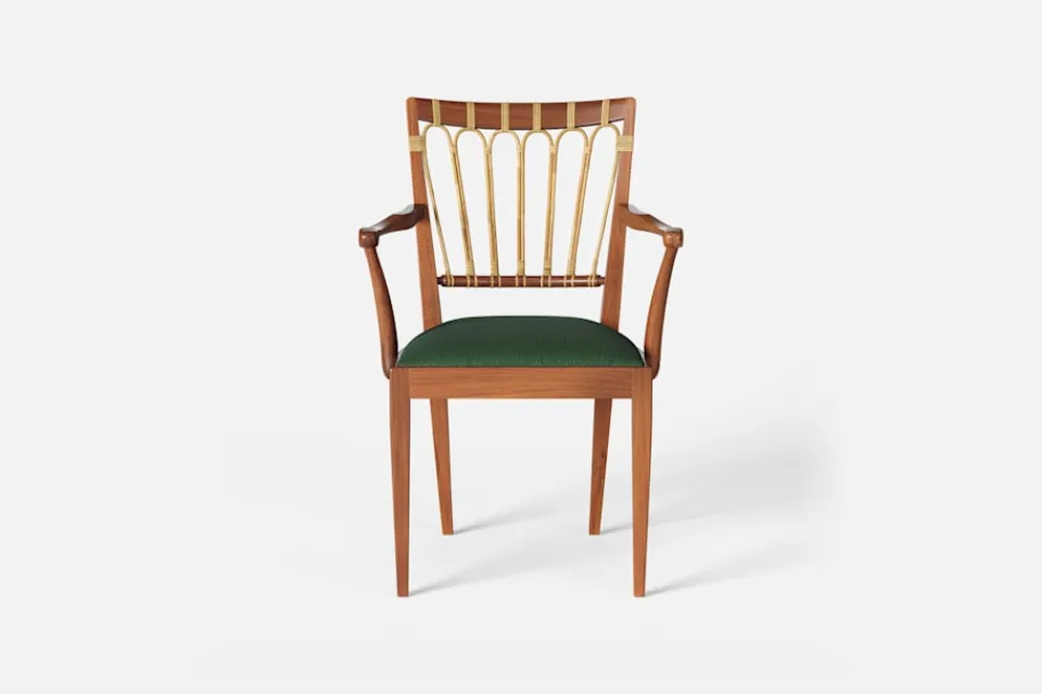 Karmstolar*Josef Frank Karmstol 1165 Mahogny Rotting, Vägen, Mörkgrön