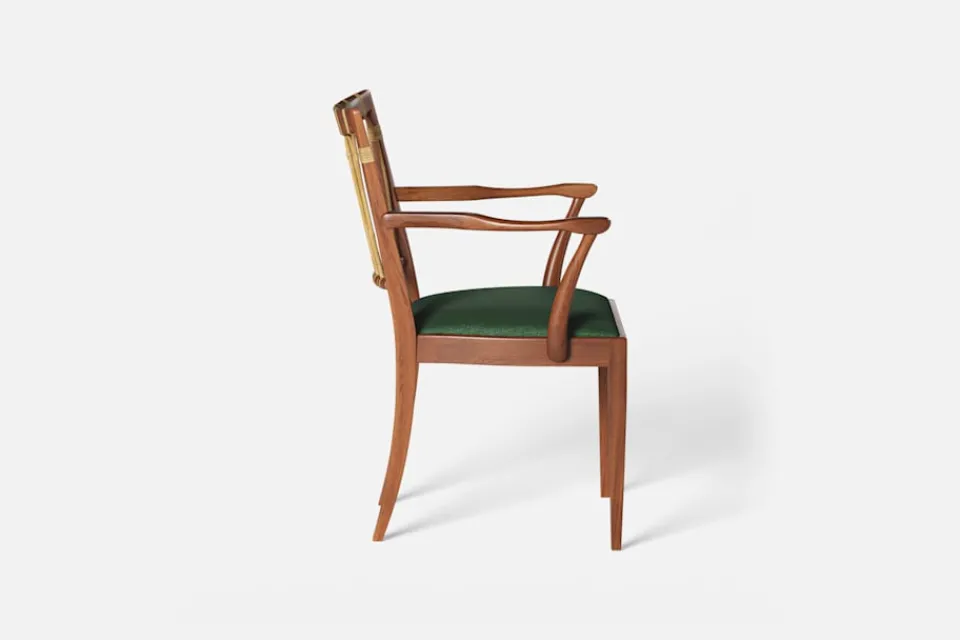 Karmstolar*Josef Frank Karmstol 1165 Mahogny Rotting, Vägen, Mörkgrön