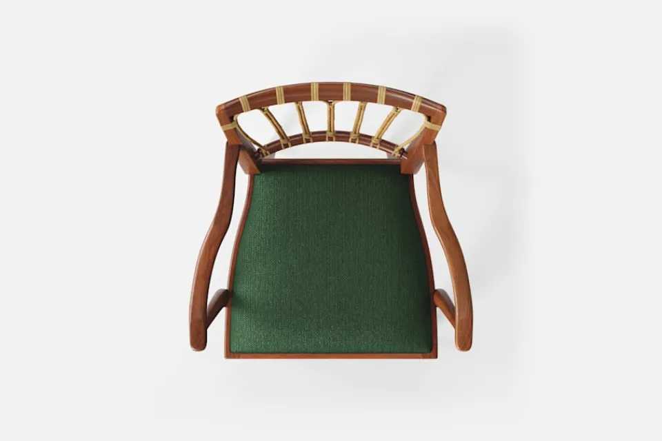 Karmstolar*Josef Frank Karmstol 1165 Mahogny Rotting, Vägen, Mörkgrön