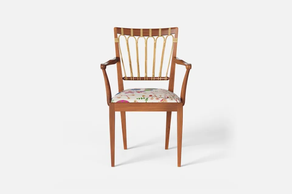 Karmstolar*Josef Frank Karmstol 1165 Mahogny Rotting, Teheran, Vit