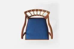 Karmstolar*Josef Frank Karmstol 1165 Mahogny Rotting, Möbellin, Blå