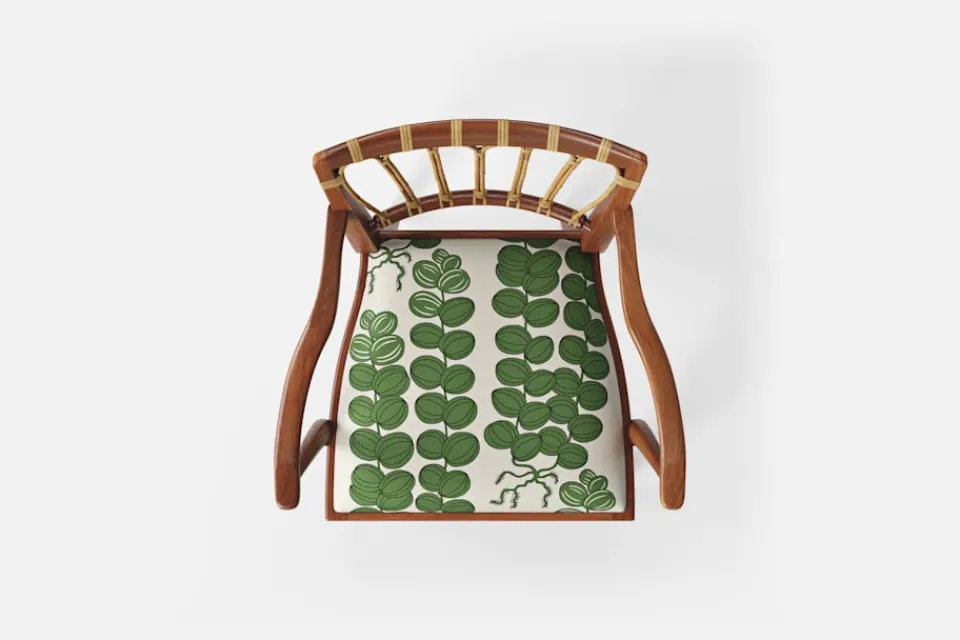 Karmstolar*Josef Frank Karmstol 1165 Mahogny Rotting, Celotocaulis, Grön