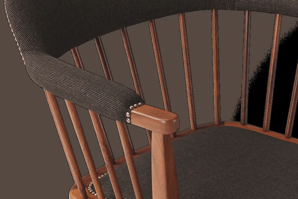 Karmstolar*Josef Frank Karmstol 789 Möbellin, Mörkbrun