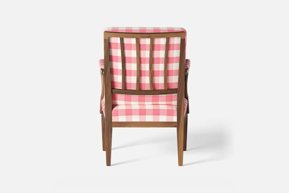 Fåtöljer|Karmstolar*Josef Frank Karmstol 868 Gripsholmsruta, Rosa