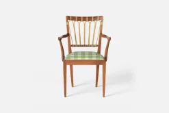 Karmstolar*Josef Frank Karmstol 1165 Mahogny Rotting, Gripsholmsruta, Grön