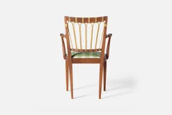 Karmstolar*Josef Frank Karmstol 1165 Mahogny Rotting, Gripsholmsruta, Grön