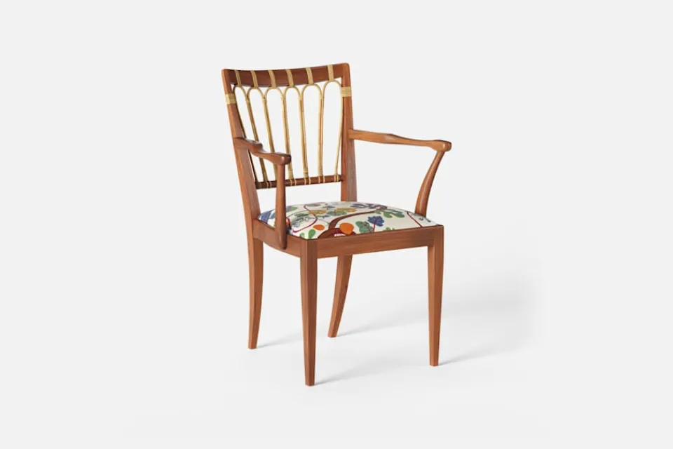 Karmstolar*Josef Frank Karmstol 1165 Mahogny Rotting, Baranquilla, Vit