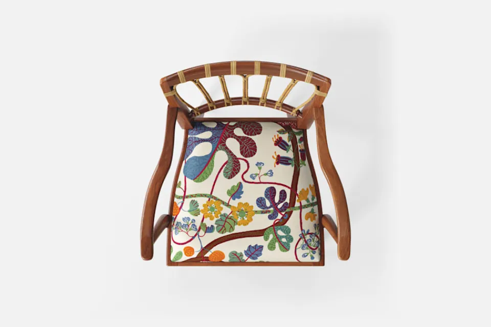 Karmstolar*Josef Frank Karmstol 1165 Mahogny Rotting, Baranquilla, Vit