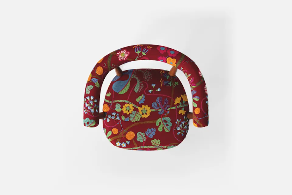 Karmstolar*Josef Frank Karmstol 966 Baranquilla, Vinröd