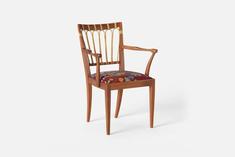 Karmstolar*Josef Frank Karmstol 1165 Mahogny Rotting, Baranquilla, Vinröd