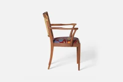 Karmstolar*Josef Frank Karmstol 1165 Mahogny Rotting, Baranquilla, Vinröd