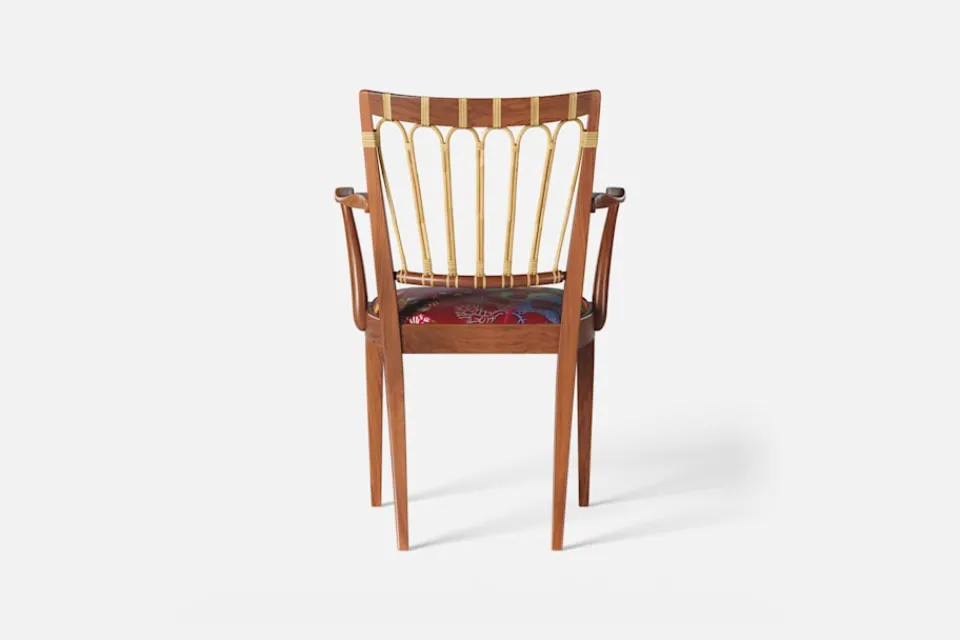 Karmstolar*Josef Frank Karmstol 1165 Mahogny Rotting, Baranquilla, Vinröd