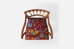 Karmstolar*Josef Frank Karmstol 1165 Mahogny Rotting, Baranquilla, Vinröd