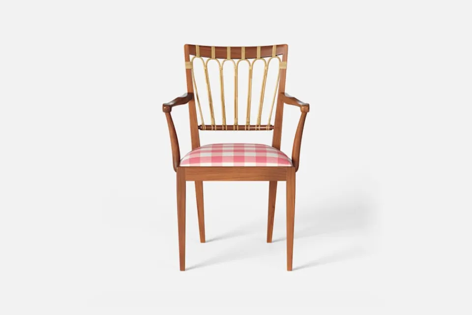 Karmstolar*Josef Frank Karmstol 1165 Mahogny Rotting, Gripsholmsruta, Rosa