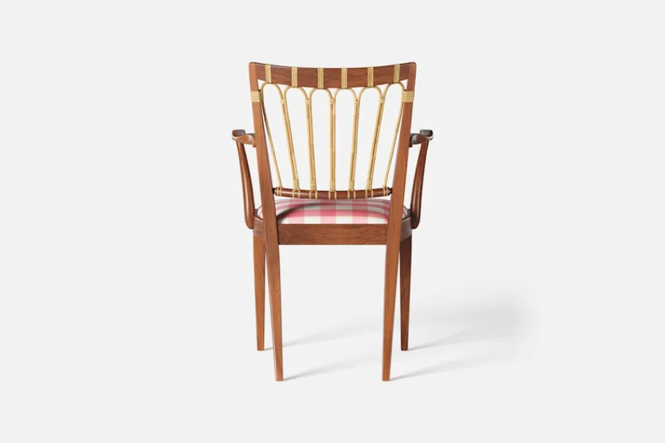 Karmstolar*Josef Frank Karmstol 1165 Mahogny Rotting, Gripsholmsruta, Rosa