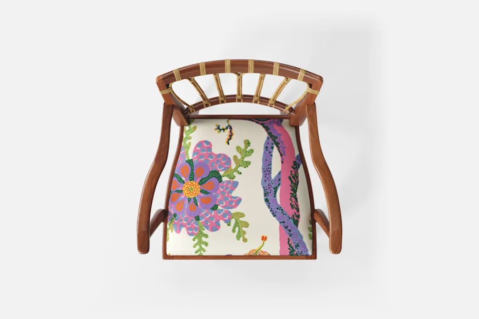 Karmstolar*Josef Frank Karmstol 1165 Mahogny Rotting, Hawai, Vit